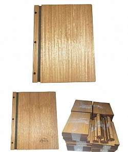 Laser cut and engraved Menus